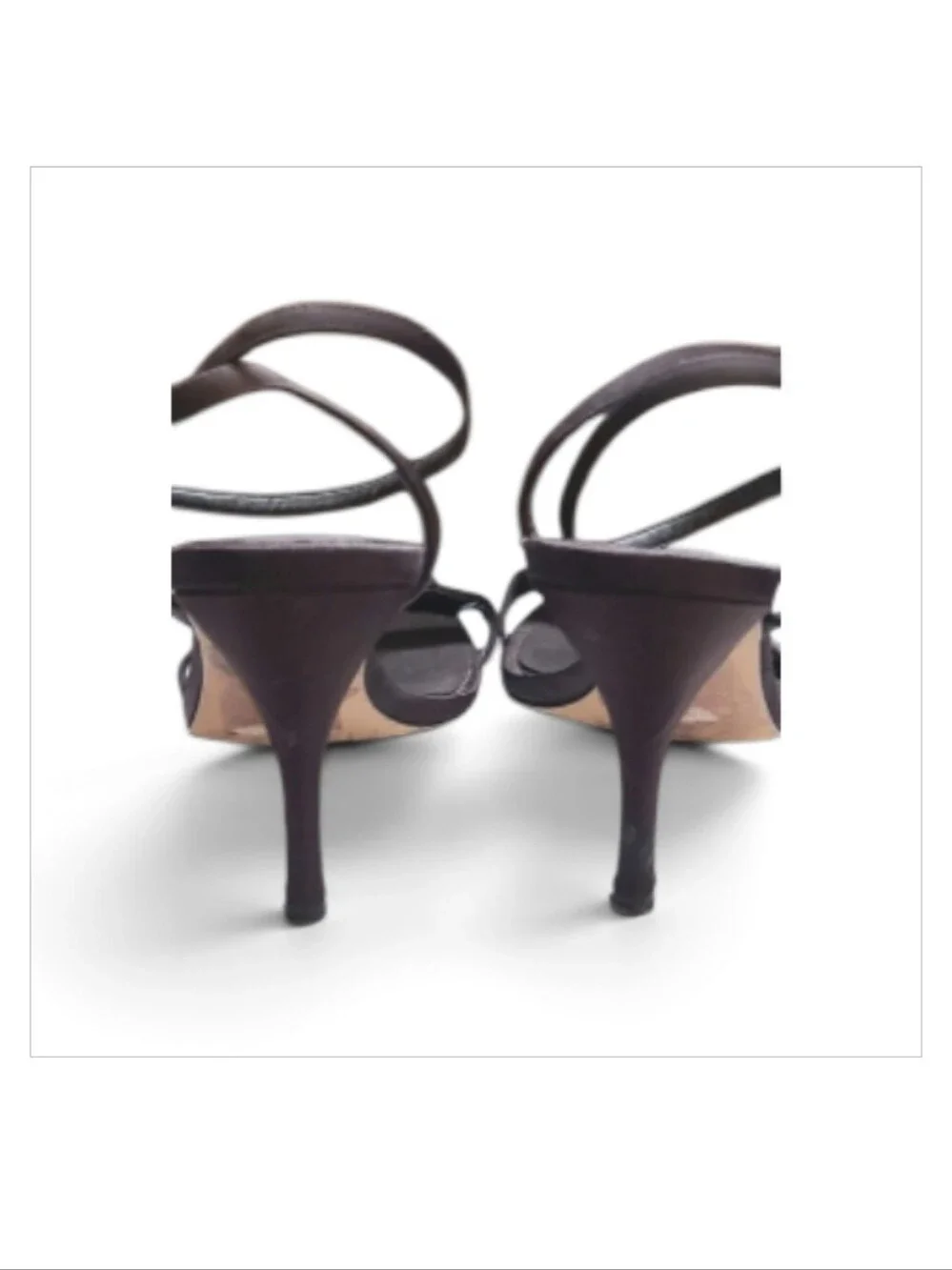 Calvin Klein Vintage Ankle Strap Sandals w/ Rhinestones Accents